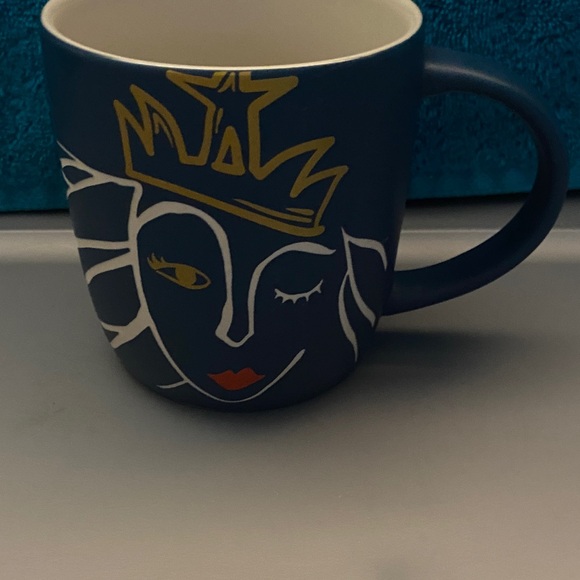 Starbucks Other - Starbucks Etched Art Siren Mermaid Wink Blue Mug Cup 2016 Anniversary Collection